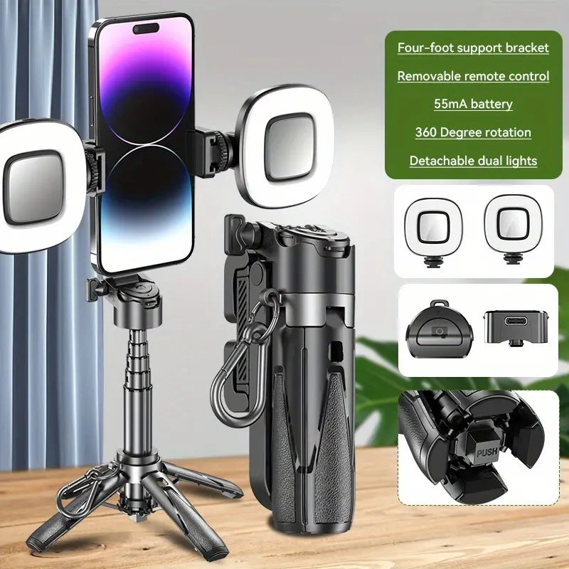 P15 Mini Wireless 3-in-1 Selfie Stick Expandable Phone Holder