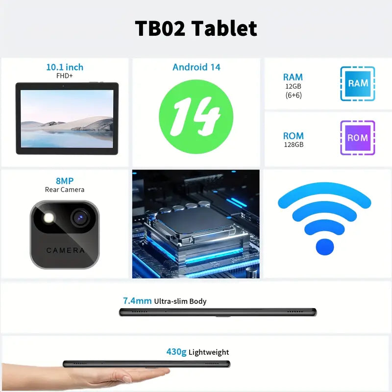 2025 New Android Tablet, 10.1 Inch Android 14 Tablet
