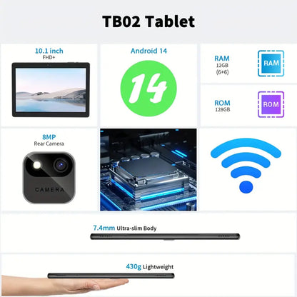 2025 New Android Tablet, 10.1 Inch Android 14 Tablet