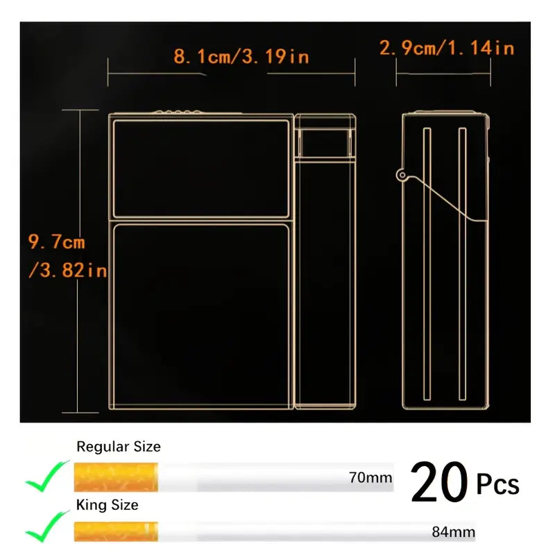 Portable Automatic Metal Cigarette Case