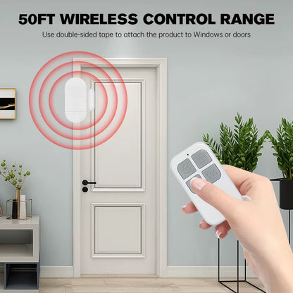 Door Window Sensor Alarm 130Db Large Volume Wireless Remote Control PIR Alert Magnetic Induction Detector Security Burglar Siren
