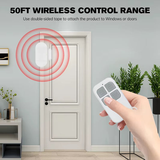 Door Window Sensor Alarm 130Db Large Volume Wireless Remote Control PIR Alert Magnetic Induction Detector Security Burglar Siren
