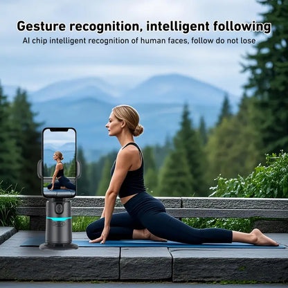 AI 360° Rotation Anti-Shake Portable Device for Live Streaming & Travel