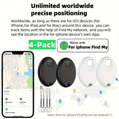 4pcs Wireless Smart Tracker for Apple Find My - Mini Location Tracker