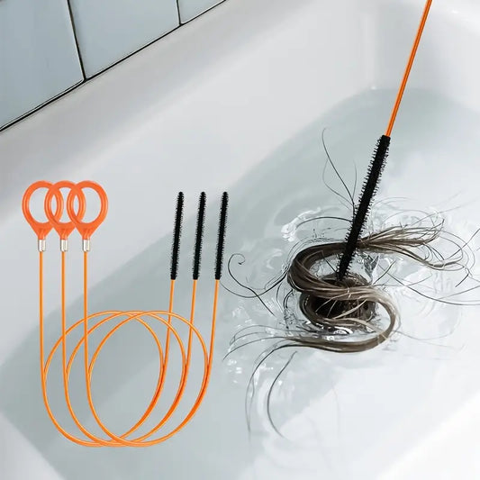 5pcs Orange Drain Cleaner, Household Drain Cleane