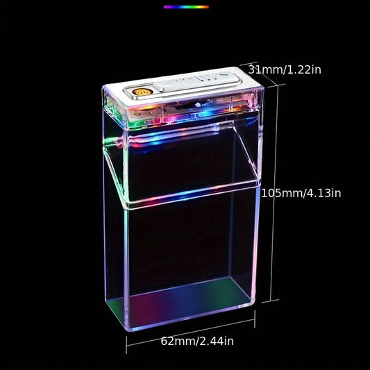 Transparent LED Color Light Cigarette Box