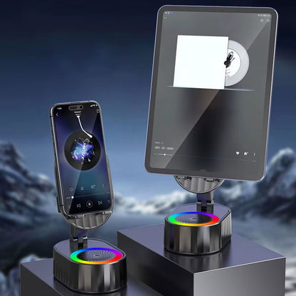 5 in 1 Induction Speaker Phone Stand Home Smart Wireless Bluetooth Speaker Office Upright Tablet Stand