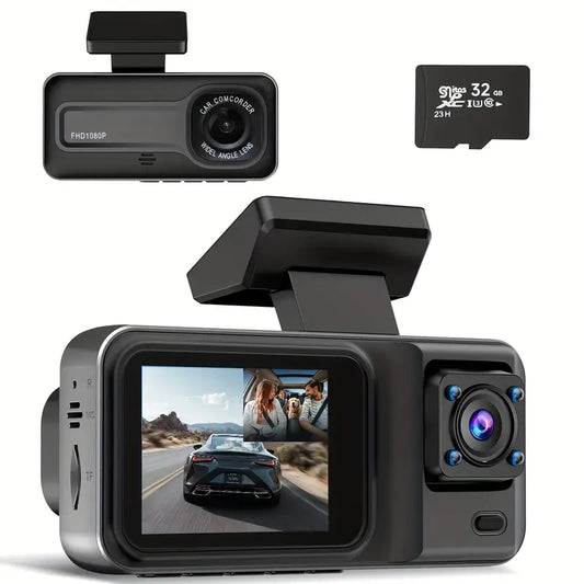 Car Dashcam with Dual Lens 1080P+720P