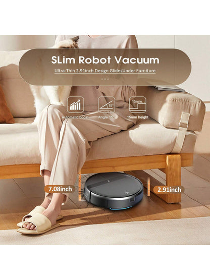 Robot Vacuum Cleaner, Robot Vacuum Cleaner and Mop Combo with 6000Pa Strong Suction, Robotic Vacuum Cleaner, App/Alexa, Robotic Vacuum with Wifi, Self-Charging Mopping Robot Vacuum Cleaner