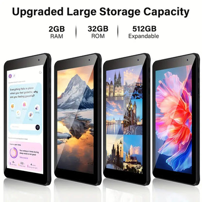 7 Inch Android Tablet, 2GB RAM 32GB ROM