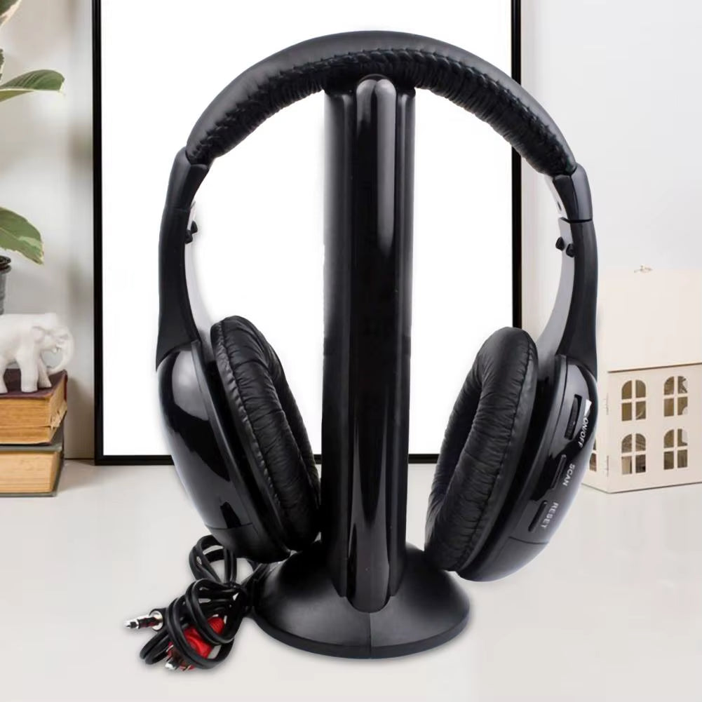 Useful Wireless TV Headset Smart Durable Wireless Headset Cordless Headphone Music Player