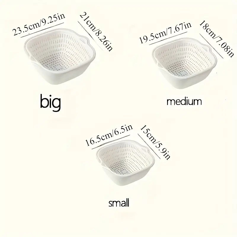 3pcs Heavy-Duty Collapsible Drain Basket