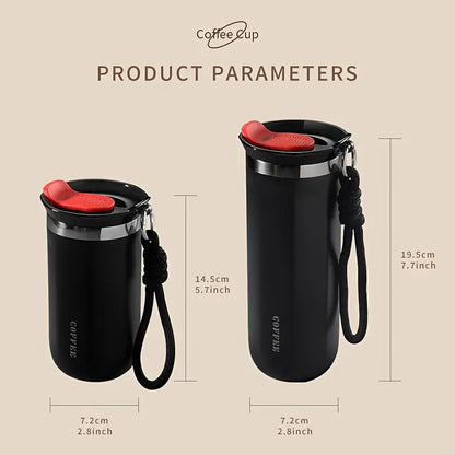 1pc Double-Layer Stainless Steel Vacuum Coffee Mug 500ml