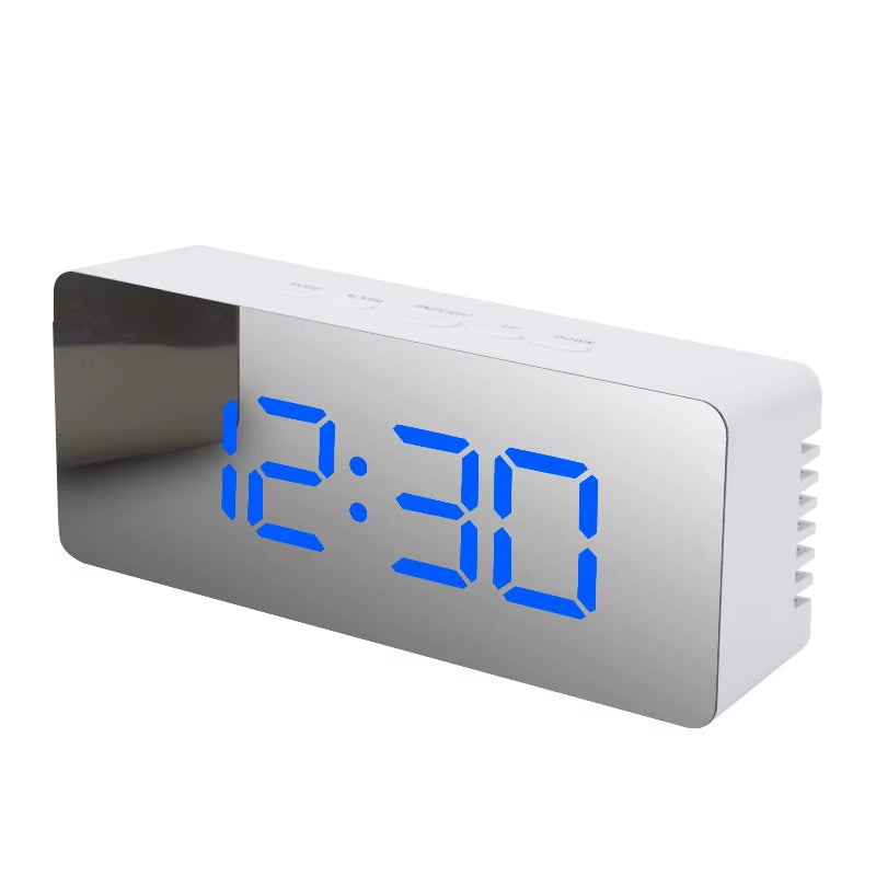 Digital Alarm Clock LED Electronic Desktop Clock with Temperature for Bedroom Home Office Teens Kids