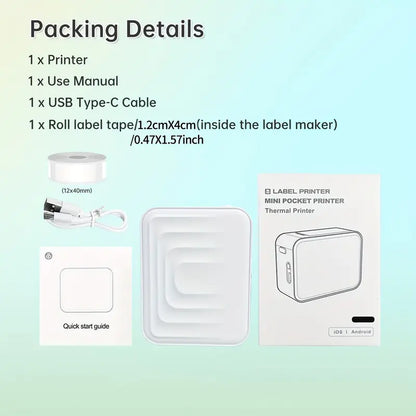 Marklife Wireless Thermal Label Printer, Inkless Mini Handheld