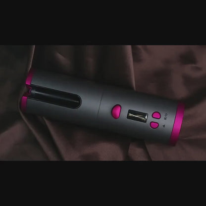 Automatic Curling Iron, USB Rechargeable, with LCD Display