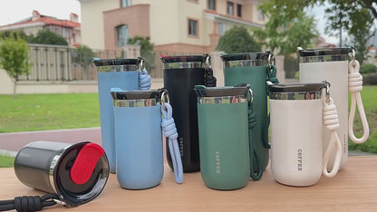 1pc Double-Layer Stainless Steel Vacuum Coffee Mug 500ml